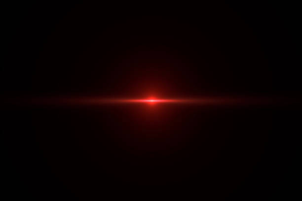 Red Lens Flare on Black Background - High Resolution