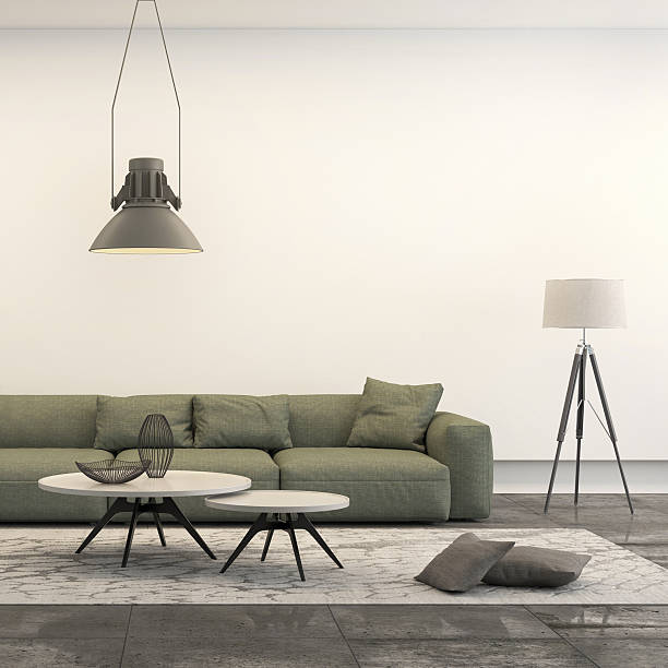 istock Modern minimalist style loft living room 545586318