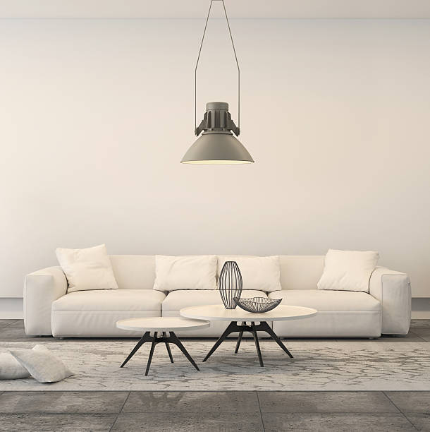 istock Square composition showing modern minimalist living room 545586400