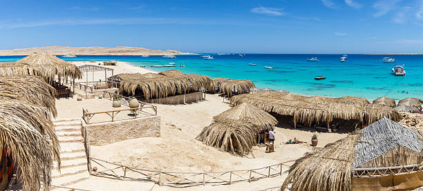 Mahmya Beach on the island in the Red Sea, Egypt stock photo