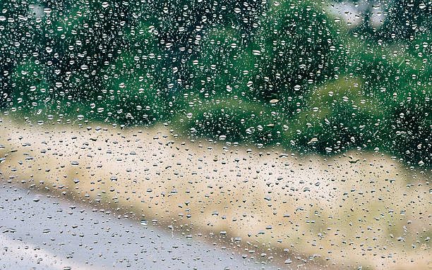 istock Water drop on windshield, background for travel and journey concept 545589294