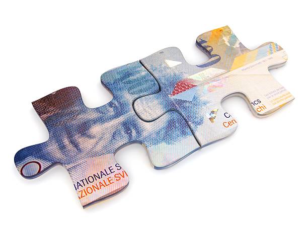 istock Swiss franc money puzzle finance concept 545590600
