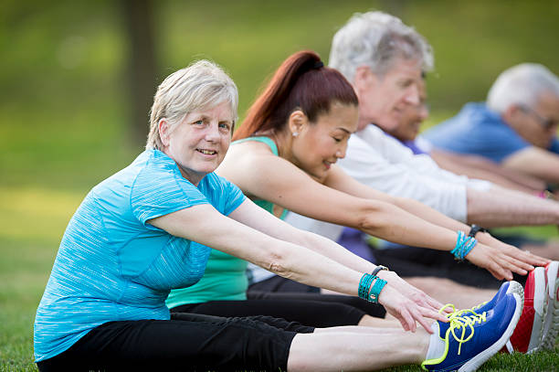 istock Seniors Stretching After a Walk 545634288
