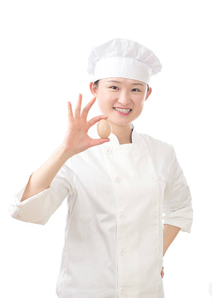 istock Chef woman. Baker. Isolated on white background. 545634506