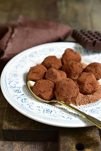 istock Homemade chocolate truffles. 545636378