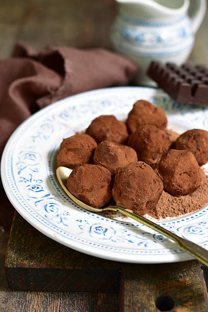 istock Homemade chocolate truffles. 545636646
