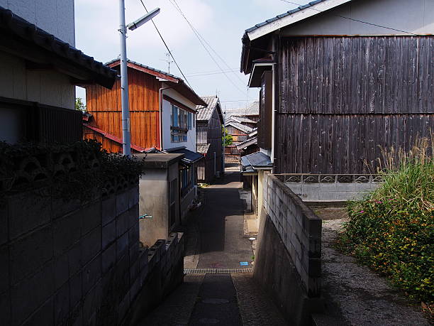 The street in Ojika island(Japan) stock photo