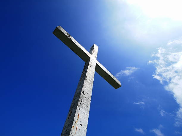 The cross monument(Japan) stock photo