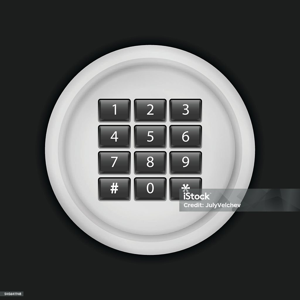 Bank Code Lock Combination Lock Stock Illustration - Download Image Now - Bank ...