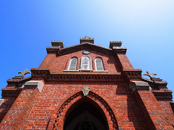 Nokubi church in Nozaki island(Japan) stock photo