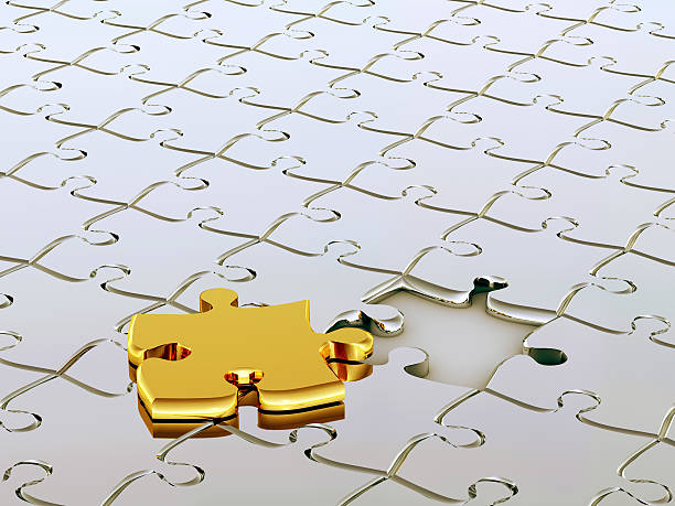 istock 3D-rendering pusli gold and silver. Business background 545643428