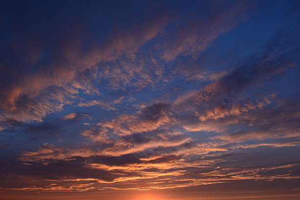 istock Afterglow in blue cloudy summer sky at sunset 545645152