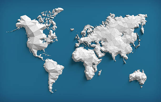 mapa świata - australia map cartography three dimensional shape zdjęcia i obrazy z banku zdjęć