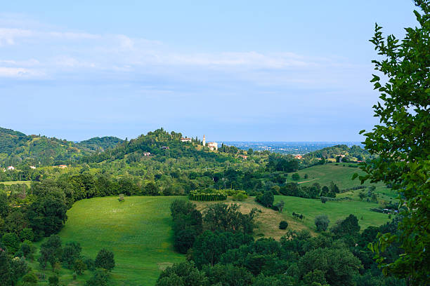 istock Spring hills panorama, Italian landscape 545647176