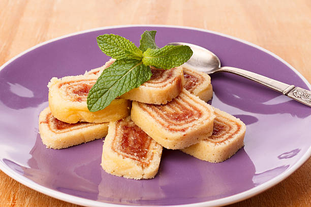 istock Bolo de rolo (swiss roll, roll cake) Brazilian dessert 545647900