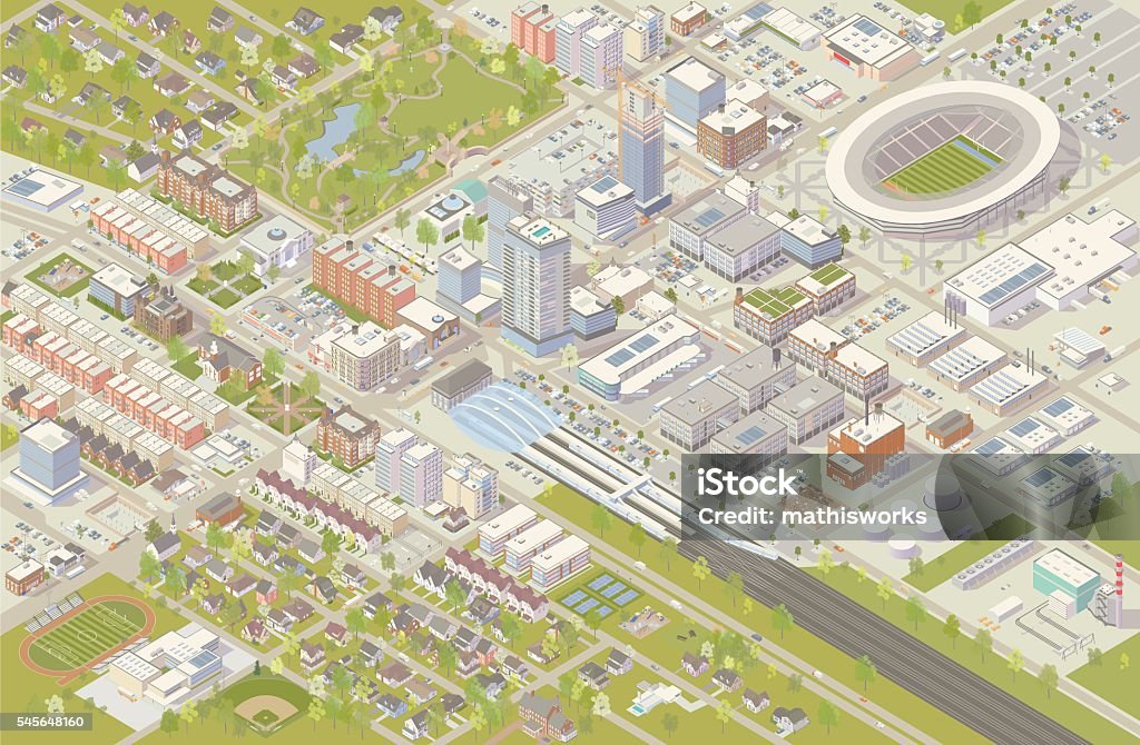 Isometric City - Grafika wektorowa royalty-free (Miasto) Isometric City - Grafika wektorowa royalty-free (Miasto)