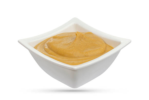 горчица изолирована на белом - honey mustard стоковые фото и изображения