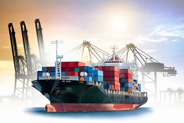 istock Logistics and transportation of International Container Cargo ship 545649046