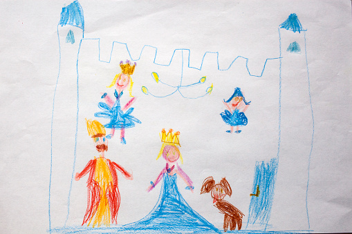 Child's drawing -  king and queen