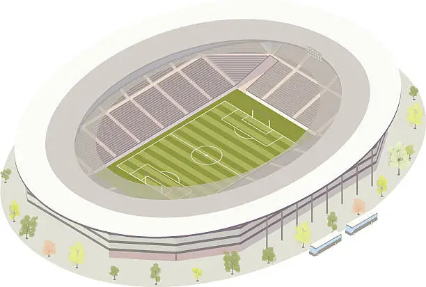 Vector illustration of Football (Soccer) Stadium