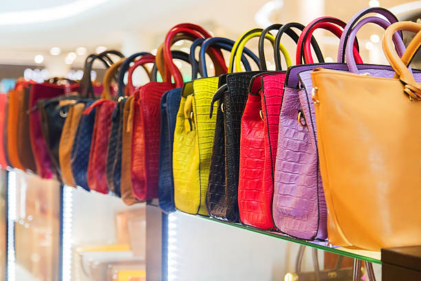 istock Leather bags in a shop waiting for customers 545652116