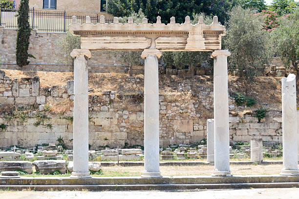 istock Ancient Greek Ruins - The Ancient Agora in Athens, Greece 545657474