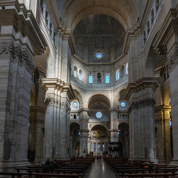 Interior of the Pavia's Cathedral stock photo