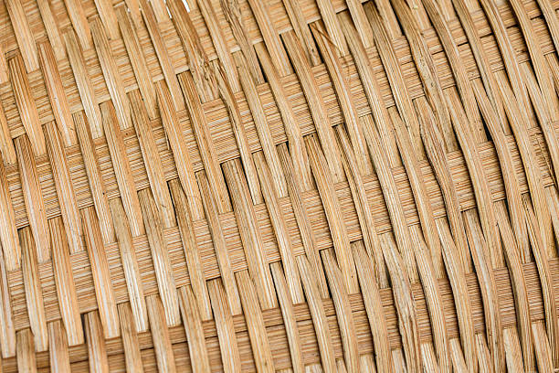 old bamboo weave closeup old bamboo weave pattern background or backdrop interlace format stock pictures, royalty-free photos & images