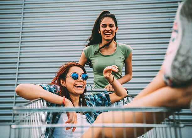 istock Having fun on a shopping cart 545664780