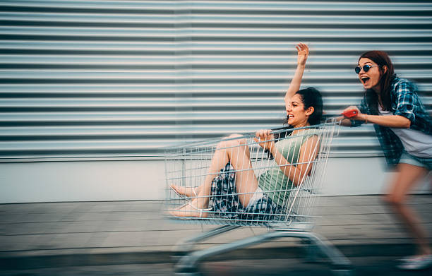 istock Racing with a shopping cart 545664814