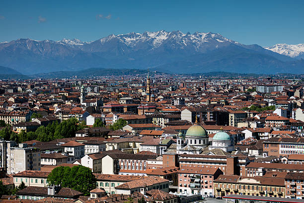 Panorama of the Turin, Italy stock photo