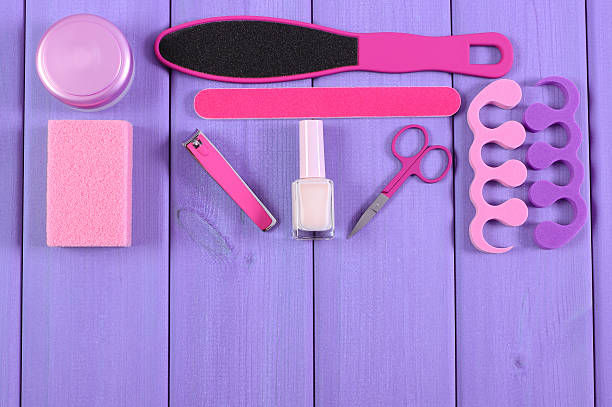 istock Cosmetics and accessories for manicure or pedicure, nail care 545666054