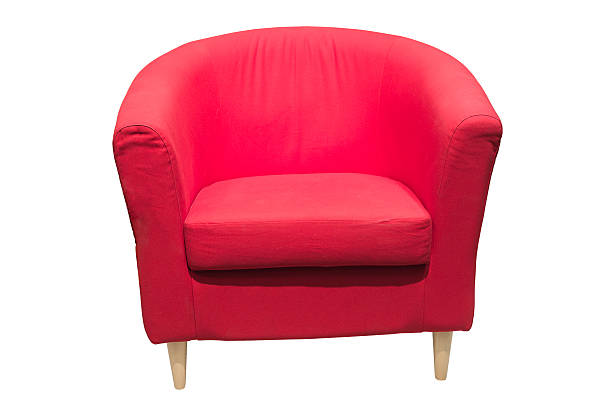 istock Modern Red Chair isolated on white background 545672054