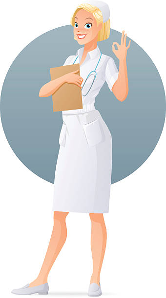 Cute Nurse Showing Ok Sign Gesture Vector Illustration Stock Illustration -  Download Image Now - iStock