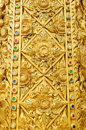 Thai golden carving architecture