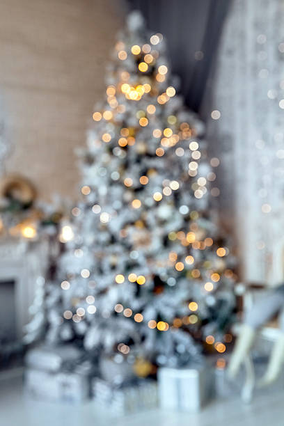 istock Christmas and New Year decorated interior room defocused 545677054
