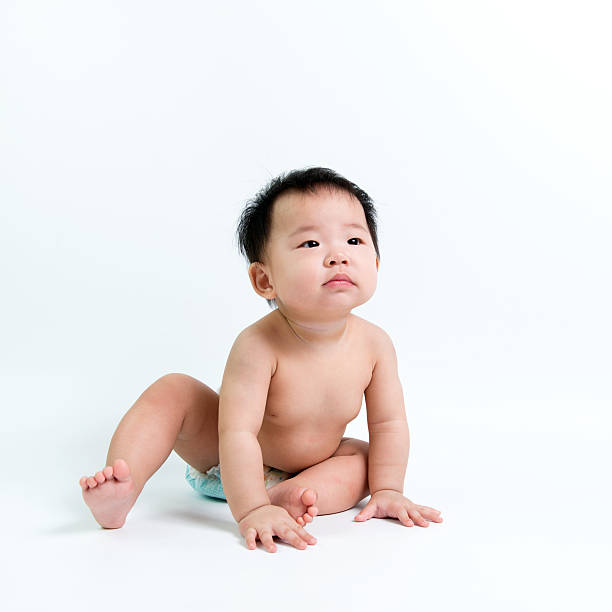 istock Asian baby sitting up 545679022