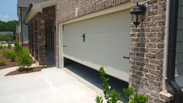 Home Garage Door Opens Angled Lowering