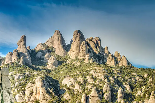 Serrated Mountains in Montserrat - Catalonia