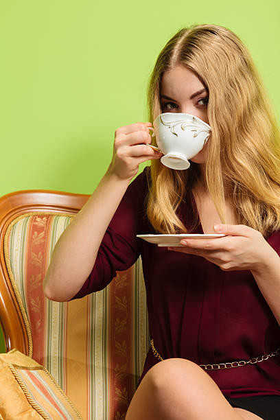 istock Woman drinking hot coffee beverage. Caffeine. 545775018