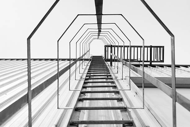 istock The fire escape,the fire escape stair 545775884
