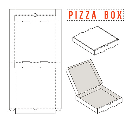 Stock vector box for pizza