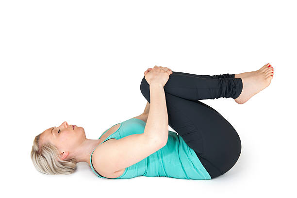 istock Yoga woman green position_27 545781266