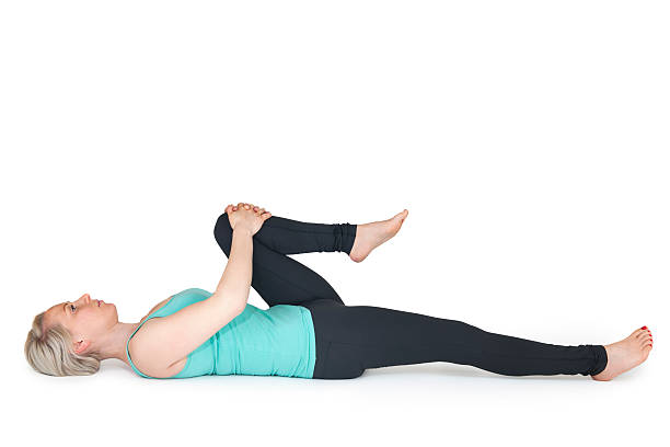 istock Yoga woman green position_36 545781650