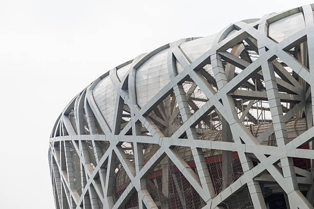 Beijing, China June 28, 2021: The beautiful nest of the Beijing National Stadium, the Beijing Bird’s Nest National Stadium is the venue for the 2008 Beijing Olympic Games