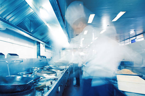 istock Motion chefs of a restaurant kitchen 545782656