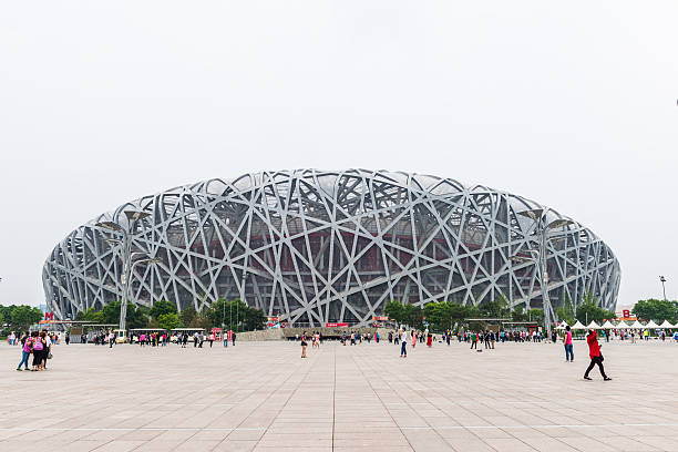 Beijing National Stadium "The Bird's Nest" in Beijing Beijing, Сhina - May 23, 2016: Beijing National Stadium "The Bird's Nest" in Beijing, China. This is the National Stadium in Beijing, designed for 2008 Olympics and Paralympics beijing olympic stadium photos stock pictures, royalty-free photos & images