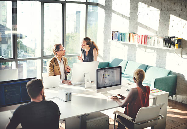 istock Business People Meeting Discussion Working Office Concept 545784578