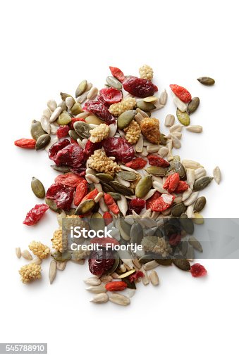 istock Nuts: Superfood Mix Isolated on White Background 545788910