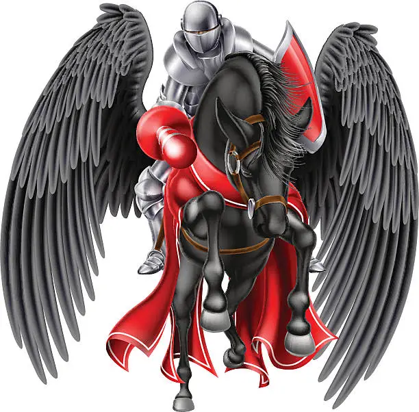 Vector illustration of Pegasus Knight